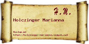Holczinger Marianna névjegykártya